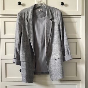 BCBGeneration Women’s Heather Gray Boyfriend Blazer Suit Jacket - Size Medium